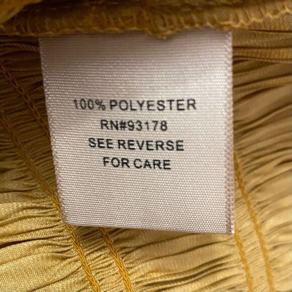 Philosophy Orange Puff Sleeve Smocked Waist Pleated Blouse NWT | Size Small - Picture 4 of 5